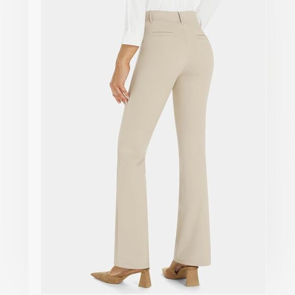 Stelle Dune Boot-Cut Dress Pants | XXS 30” Inseam | Beige Work Slacks - Picture 4 of 9